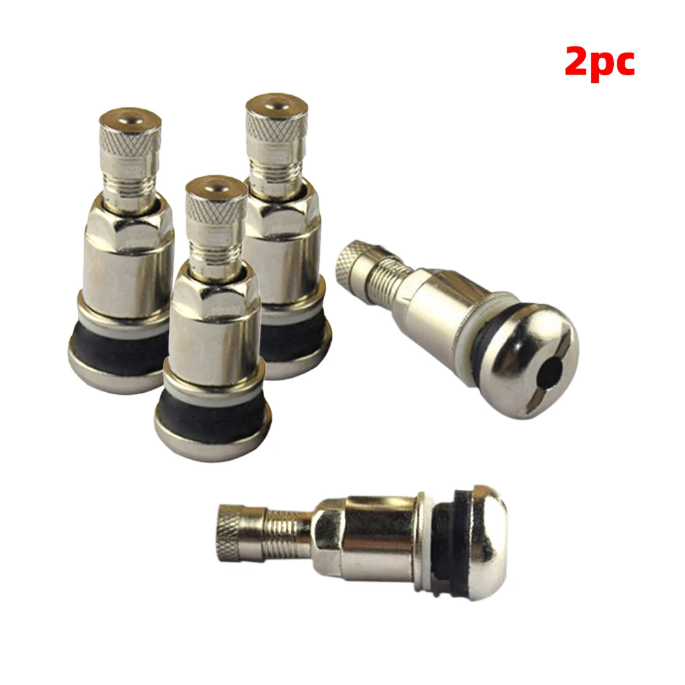 

2PCS Motorcycle Use Rubber Durable Tubeless Professional Tire Valves Portable Auto Steam Cap Metal Steel Bicycle Accessories