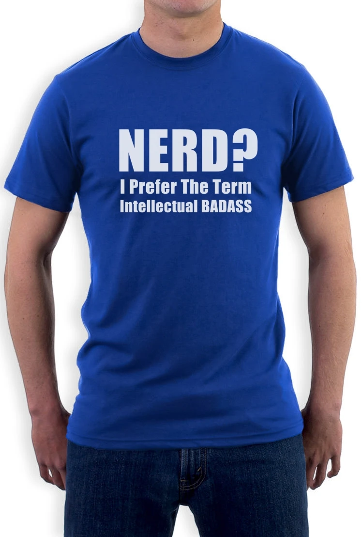 Nerd? Я предпочитаю термин интеллектуальной пиздец! Футболка научно Fi Geek Tee Мужская