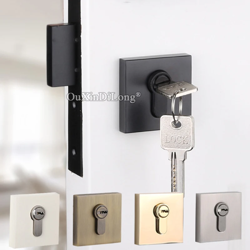 Luxury European American Silent Door Lock Set Interior Living Room Bedroom Bathroom Invisible