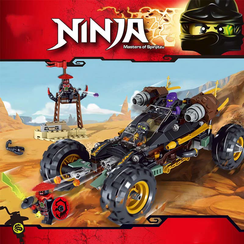 

426pcs 2017 New Ninjago Black Chariot Chase Compatible legoINGLY Technic Cars Model building Blocks Toys for Children