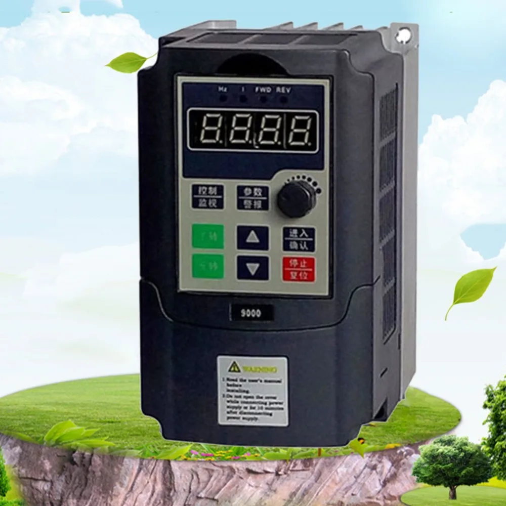 

220V 1.5KW Single Phase input 220V 3 Phase Output Frequency Converter Adjustable Speed Drive Inverter Built-in Timer Counter