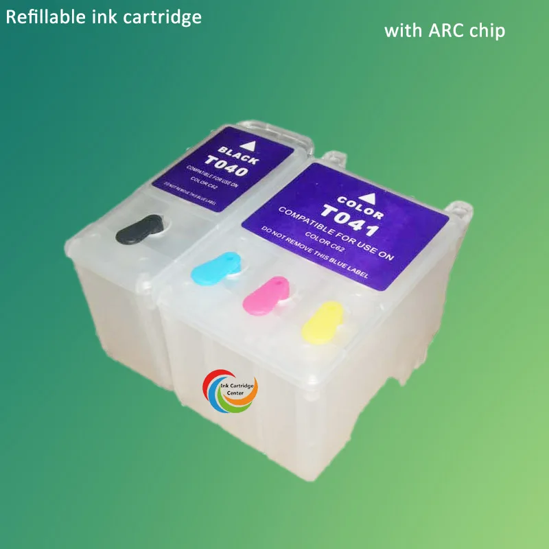 CISSPLAZA T040 T041 многоразового картридж совместим с Epson C62 CX3200 чипом Arc|ink cartridge for printer|ink