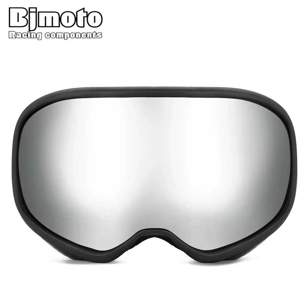 

BJMOTO Adult Flexible Motorcycle Sking Goggles Glasses Fack Mask Anti-fog Double lens 3 Layer Foam Sport Snow Snowmobile Goggles