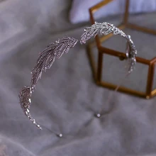 Корейский ручной работы кристалл невесты повязки на голову мини свадебная тиара головные уборы вечерний головной убор