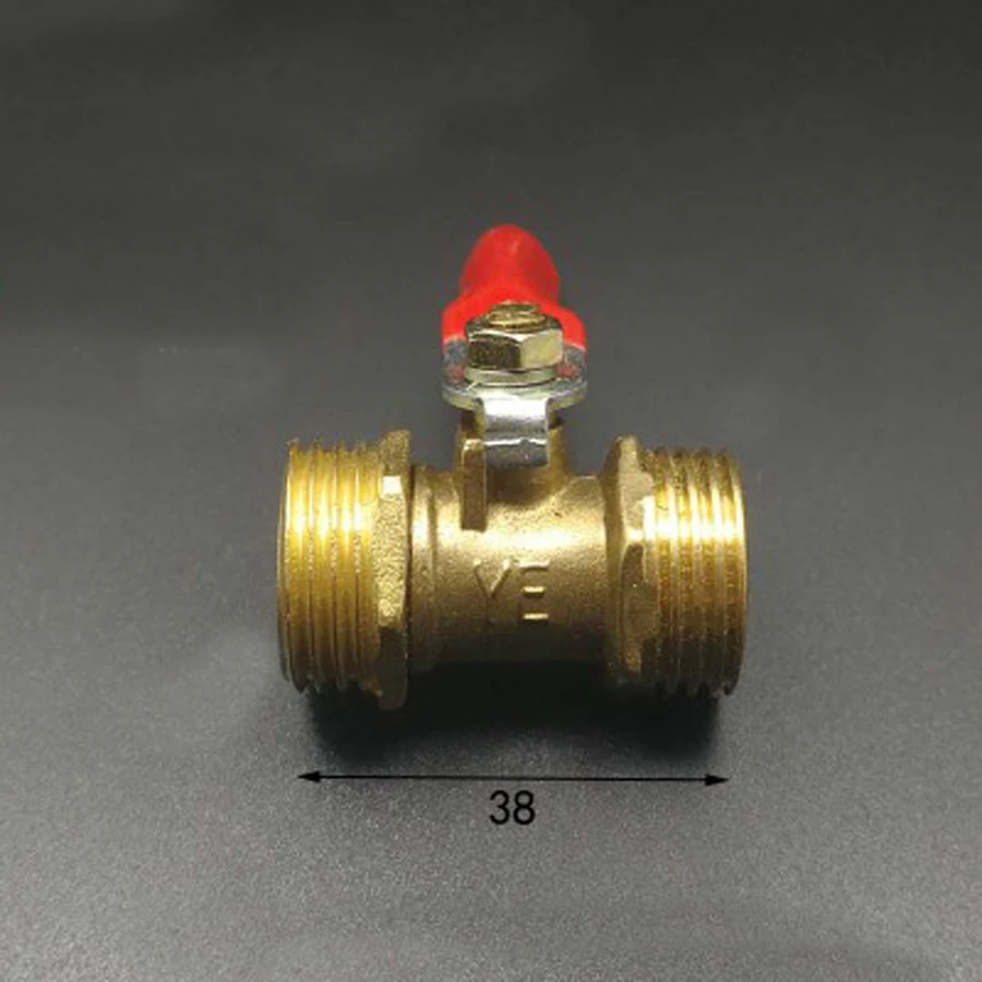 

DN15 1/2" BSP Male Brass Ball Valve Water Gas 57 PSI Hole 7mm With Red Handle