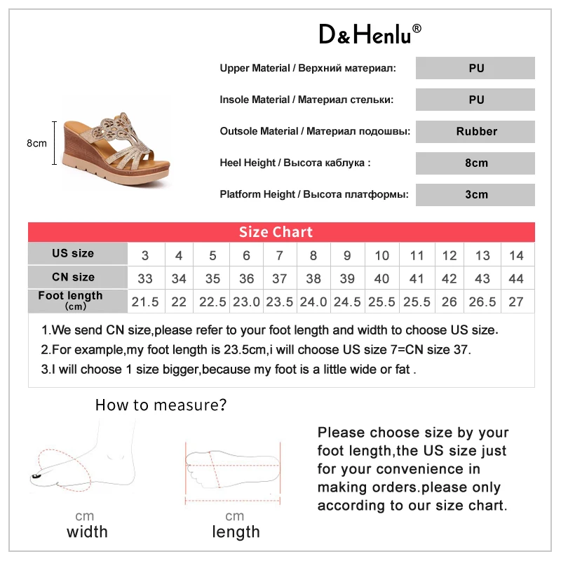 {D& Henlu} стразы; босоножки без задника с открытыми пальцами Для женщин летние сандалии-Вьетнамки; женская обувь; женские босоножки на танкетке женская обувь размер 43 zapatos mujer
