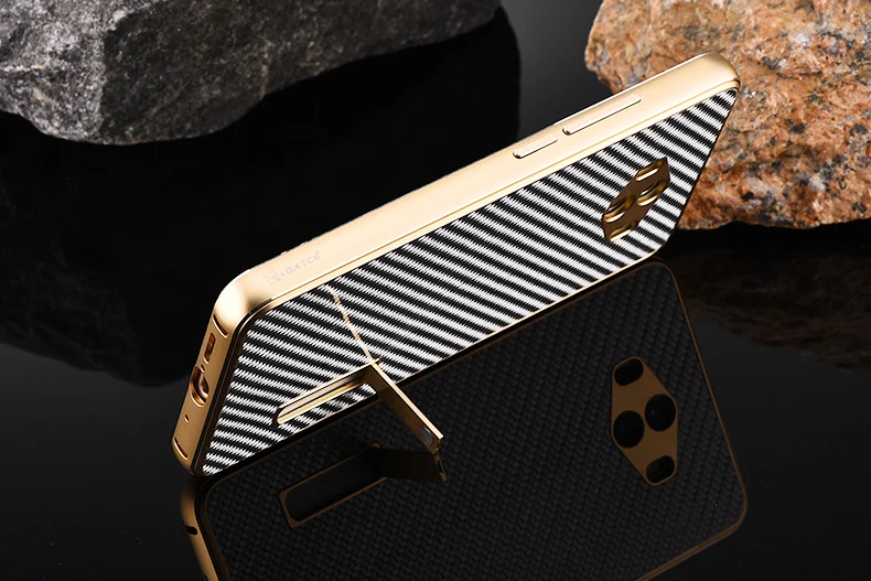 iMatch Luxury Aluminum Metal Bumper Carbon Fiber Back Cover Case for Huawei Mate 10