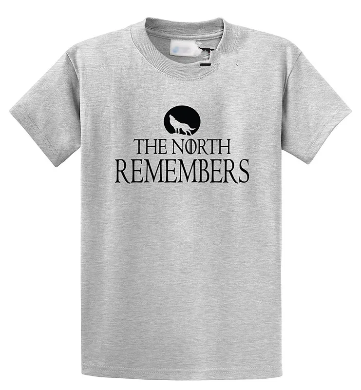 

Best T Shirt Designs Short Sleeve Summer Crew Neck The North Remembers Tee Gamer Thrones Tv Show Gift Tee Shirt For Men