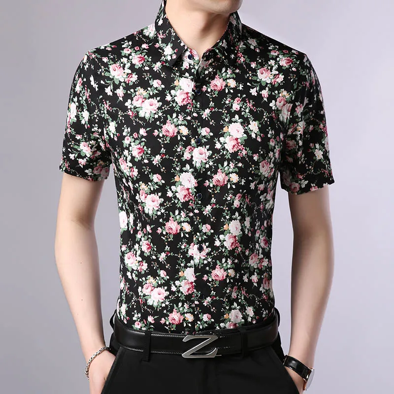 Rrive Mens Slim Fit Printing Long Sleeve Button Down Casual Shirt Shirts