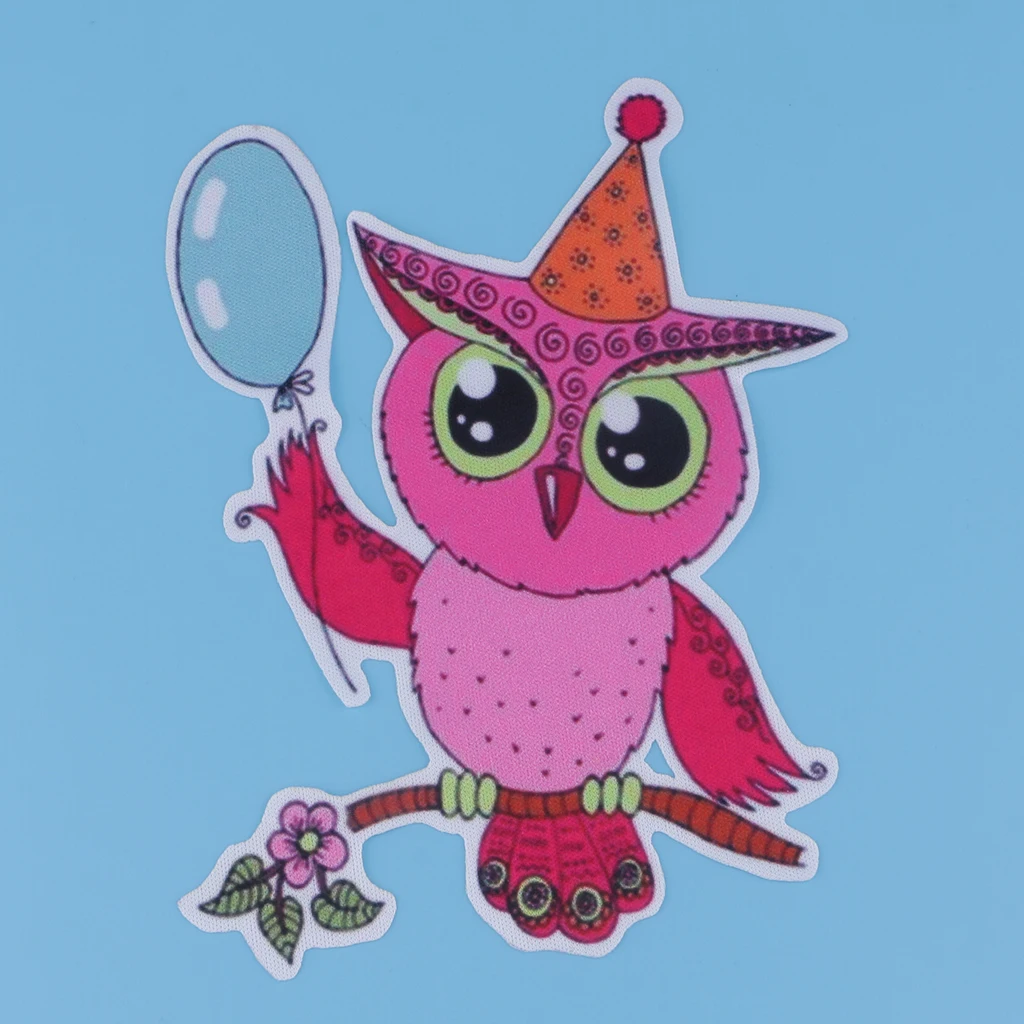 Owl Iron On Patches, Embroidered Appliques DIY Accessory Decoration & Repair for Clothing Backpacks Jeans Caps Shoes