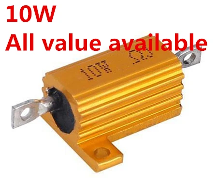 

2PCS 10W 0.8R 1R 1.5R 2R 2.2R 2.5R 3R aluminum Power Metal Shell Case Wirewound Resistor 0.8 1 1.5 2 2.2 2.5 3 ohm 10W 5%