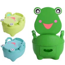 Мультяшный Детский горшок пластиковый Туалет для девочек и мальчиков портативный горшок складной стул милый лягушка ящик учебный Горшок детский туалет