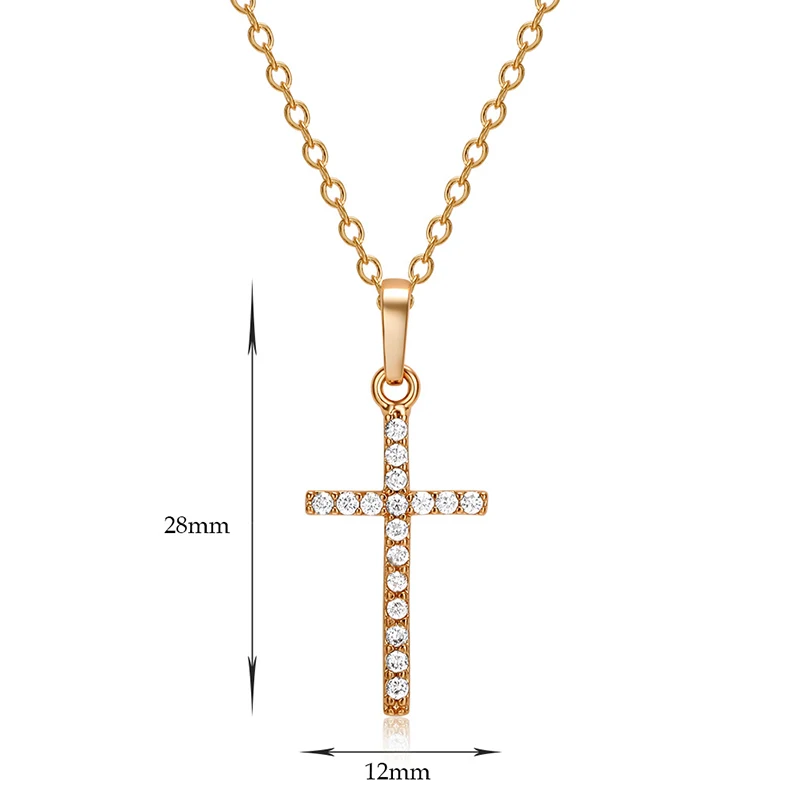 Модные женские подвески с крестом и кристаллами, серебряная цепочка, ожерелья 5A из блестящего циркония, колье, ожерелья для женщин, модные ювелирные изделия ketting