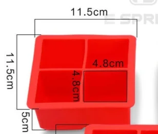 Ваш любимец 4-полость большие силиконовые напиток кубика льда Пудинг Для желе для мыла плесень лоток инструмент летний Лидер продаж