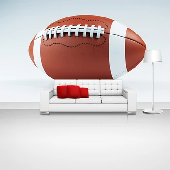 

Boys Room Wall Papers Mural Rugby Photo Wallpaper Stickers Children's Room Papel De Parede 3D Self Adhesive Vinyl/Silk Wallpaper