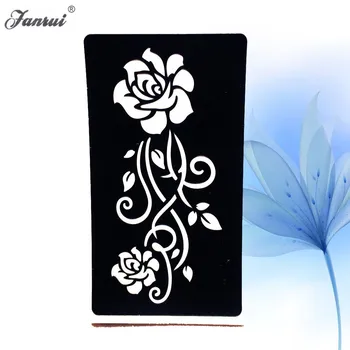 Indian Henna Rose Lace Flower Tattoo Stencil Women Diy Body Legs Arm Art Airbrush Painting Small Tattoo Stencil Template Ag152 Buy At The Price Of 0 44 In Aliexpress Com Imall Com