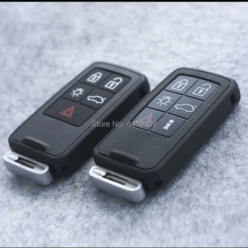 Смарт-пульт дистанционного ключа замена оболочки для Volvo XC60 S60 S60L V40 V60 S80 XC70 4+ 1 кнопки Чехол для автомобильного смарт-ключа крышка с логотипом