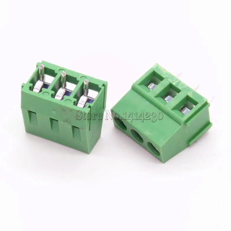 

10Pcs 5mm 3Pins 3P 3 PINS PCB Screw Terminal Block Connectors 300V 10A KF128 KF128-3P