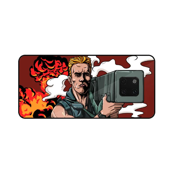 For Huawei Mate 20 Pro Case Schwarzenegger Printed Case For Huawei Mate 20 Rocket Glass Cover Mate 20 pro Case Cartoon Fire Bag - Цвет: 2