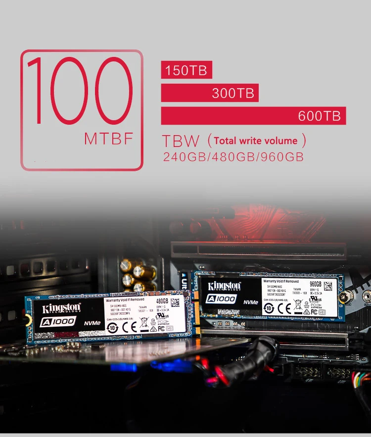 Kingston внутренний SSD High Performance Solid State Drive 240 ГБ 480 ГБ 960 ГБ A1000 M.2 2280 цифровой SSD TLC sata3 для ПК Тетрадь