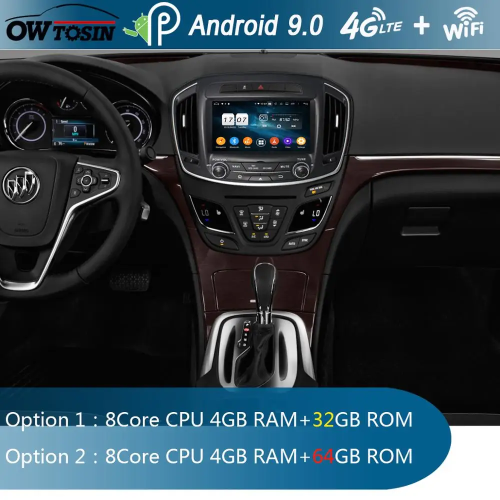 Автомагнитола с GPS 8 &quotIPS ядер 4 Гб + 64 ГБ Android 9 0 для Buick Королевского Vauxhall Insignia/Opel