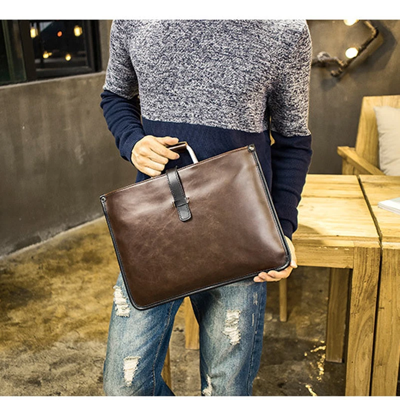 Кожаный портфель с металлической ручкой, мужская сумка, деловая сумка, bolso hombre, мужские сумки на плечо для ноутбука, сумка-тоут из натуральной кожи, мужской портфель