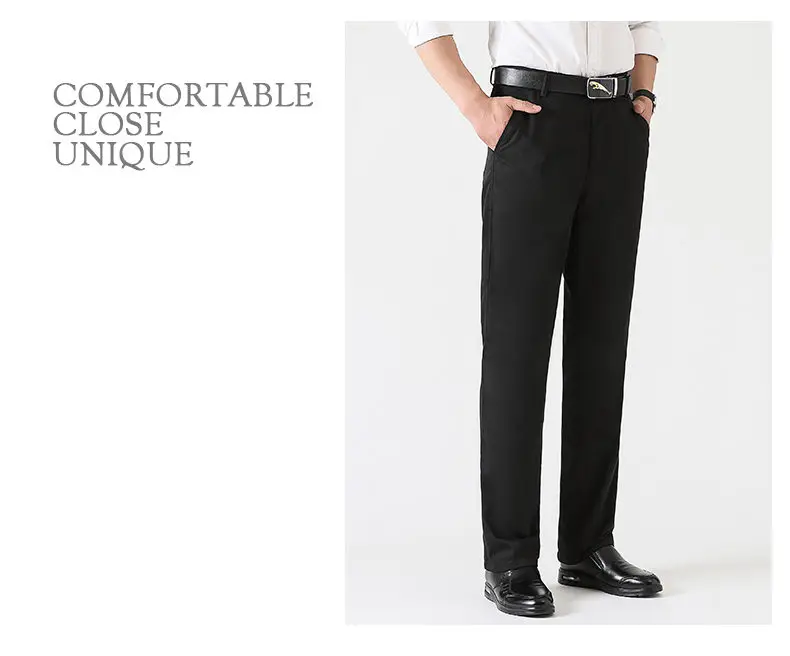 MuLS Casual Pants Men Cotton Straight Cargo Man Pant Spring Summer Autumn Formal Male Work Trousers MidWaist Full Length Size 40 03