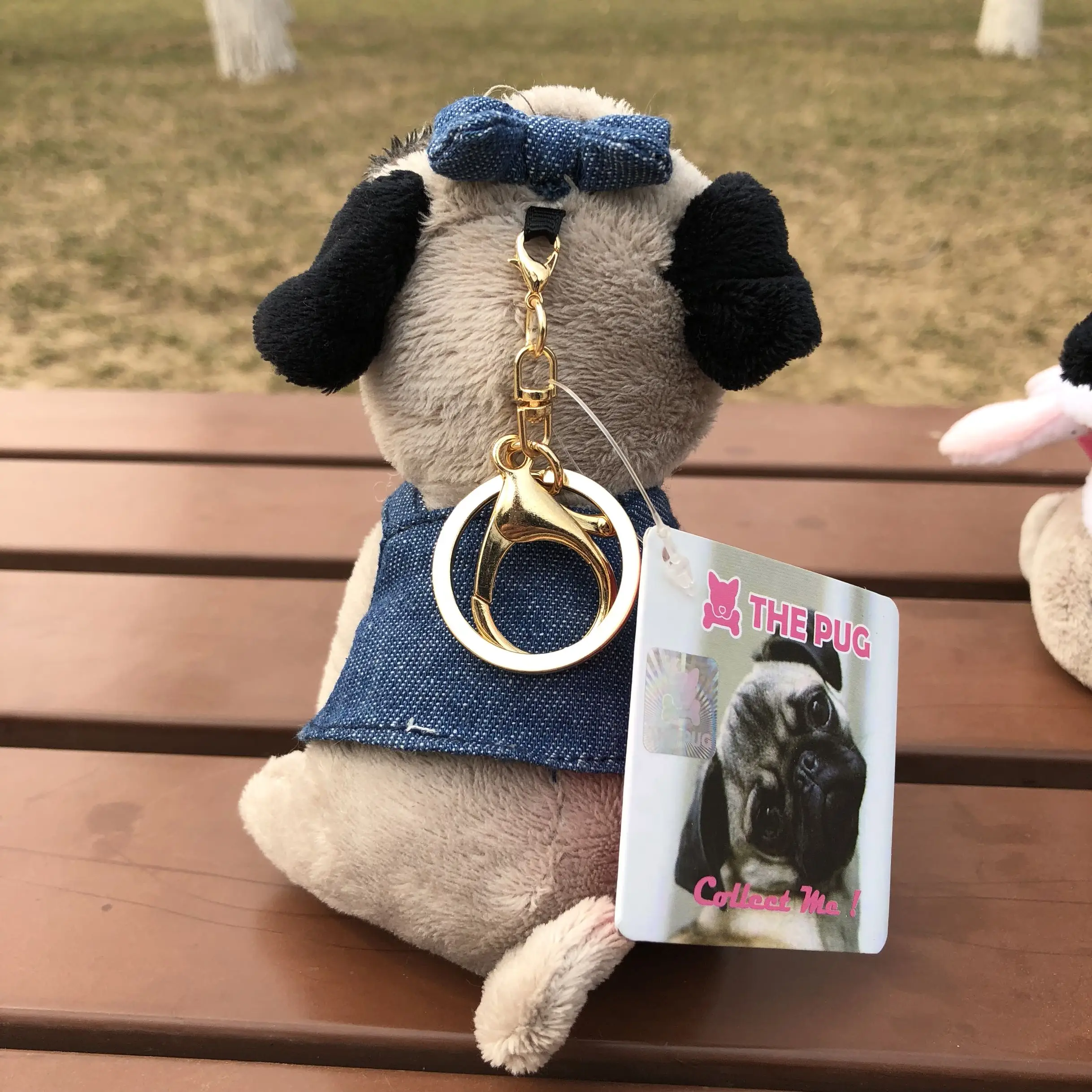 Милые подтяжки из джинсовой ткани Shar Pei Pug плюшевая игрушка Рождественские