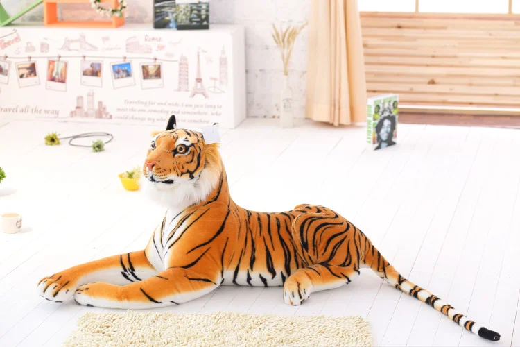 Большой тигр из плюша кукольный реквизит Моделирование чучело тигр, плюшевые игрушки Дети подарок имитация животных кукла