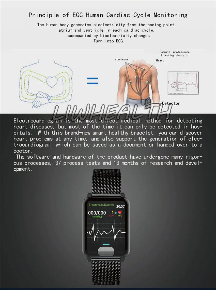 smart watch band ECG PPG Heart rate monitor 1 (6)1