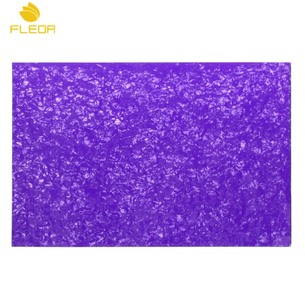 FLEOR 4Ply PVC Celluloid Purple Pearl Guitar Bass Pickguard Blank Fleor 4ply pvc celluloid purple pearl guitar bass pickguard blank