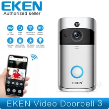 

EKEN Smart Video Doorbell 3 Real-Time 720P HD Video Wifi Camera Two-Way Audio Night Vision App Control V2 Wi-Fi Enabled Doorbell