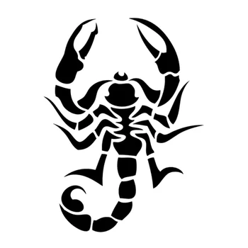 

10.4cm*13.9cm Tribal Tattoo Scorpion Animal Car Accessories Stickers Black/Silver S3-5243