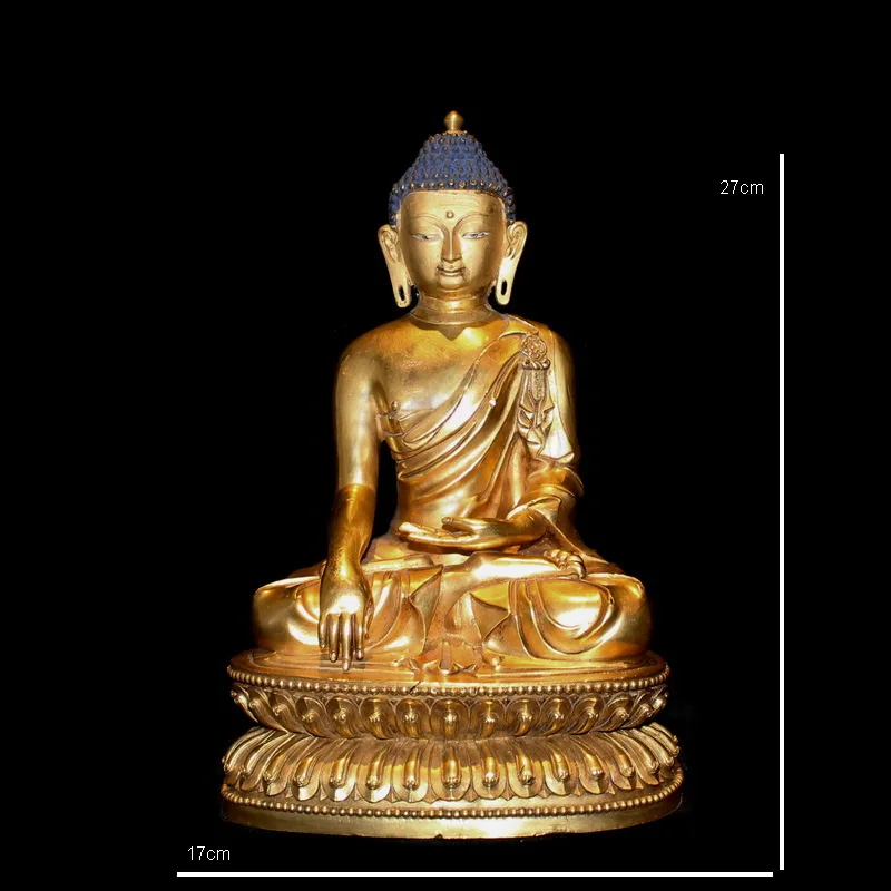 

Sakyamuni Buddha bronze gold Tibetan fine Buddha statue collection