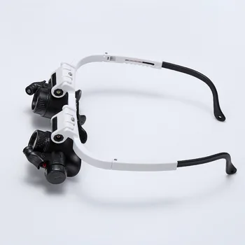 

8x 15x 23x Double Eye Loupe Head Wearing Repair Jeweler Watch Clock Magnifier Illuminated Magnifying Glass with LED Light