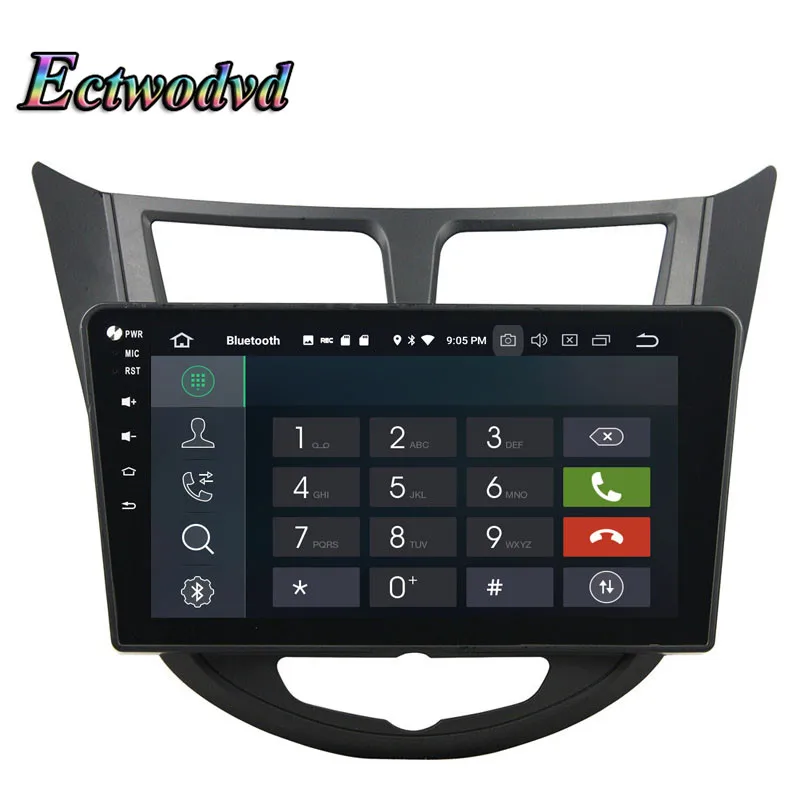 Excellent Ectwodvd Octa Core 4G RAM 64G ROM Android 9.0 Car Multimedia DVD Player GPS HeadUnit for Hyundai Verna,Accent,Solaris 2011-2012 8