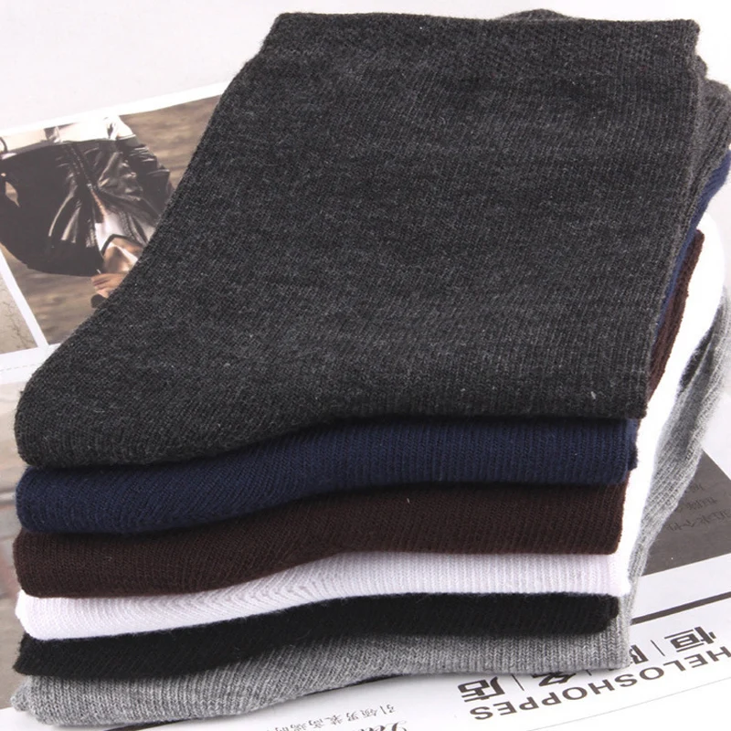 Классические дышащие мужские носки. 100% хлопок. Теплые зимние 5 цветов|cotton men socks|brand