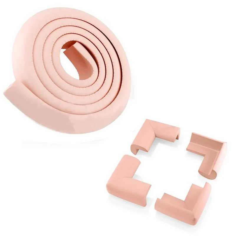 

4pcs Table Desk Corner Safety Guard+Guard Strip 2M Edge Banding For Protecting Baby Safety