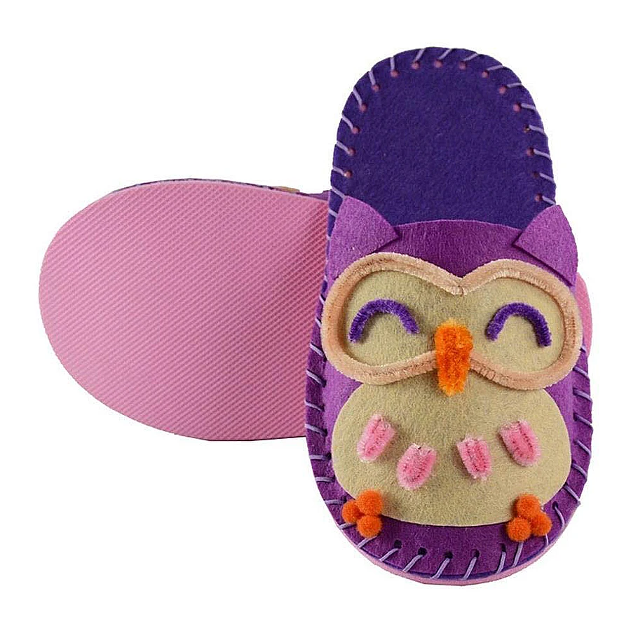 Kids slippers sewing kit for Girls Beginners My First Sewing Kit Handmade Non-woven Fabric Shoes Craft Gifts Educational Toys