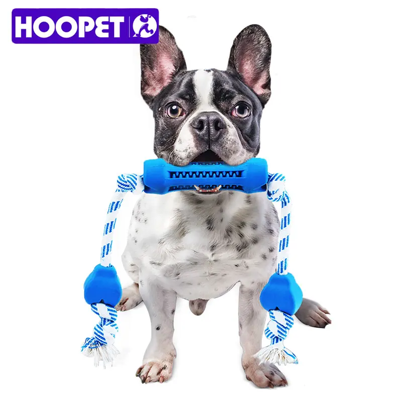

HOOPET New Design Funny Natural Rubber Non-Toxic Linen For Pets Biting Dog Resistant To Tooth Cleaning Chew Toy