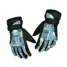 Мужские и женские зимние уличные упражнения водонепроницаемые утолщенные мотоциклетные лыжные перчатки(синие и желтые