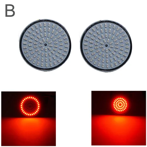 Мотоциклетная пуля светодиодный индикатор поворота лампа+ крышка объектива для Harley Touring Sportster XL Glide Dyna Softail FLSTF56 57 - Цвет: 2x Red and Red