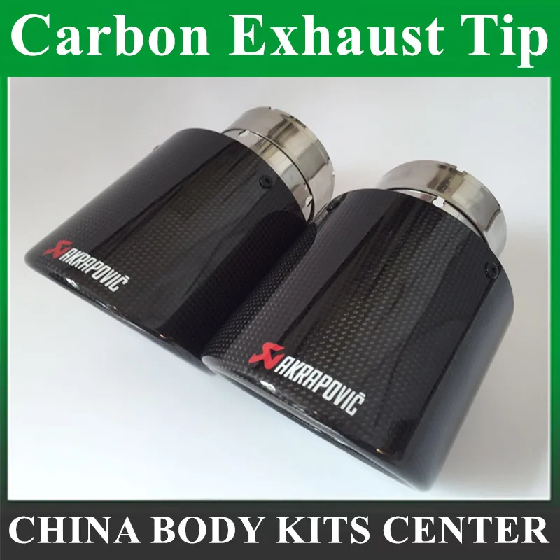 

Free Shipping: Universal Stainless Steel+Carbon Fiber Exhaust Muffler Akrapovic Car Exhaust Pipe Auto Exhaust Pipe Outlet 114mm