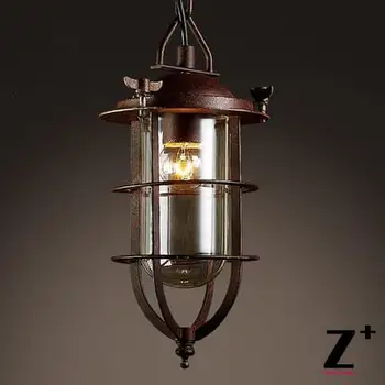 

American Style Vintage Industrial Pendant Light Edison bulbs include rusr iron free shiping