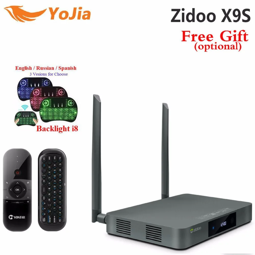 Original ZIDOO X9s TV BOX Android 6.0 + OpenWRT(NAS) Realtek RTD1295 2G/16G Set top tv box 802.11ac Media Player