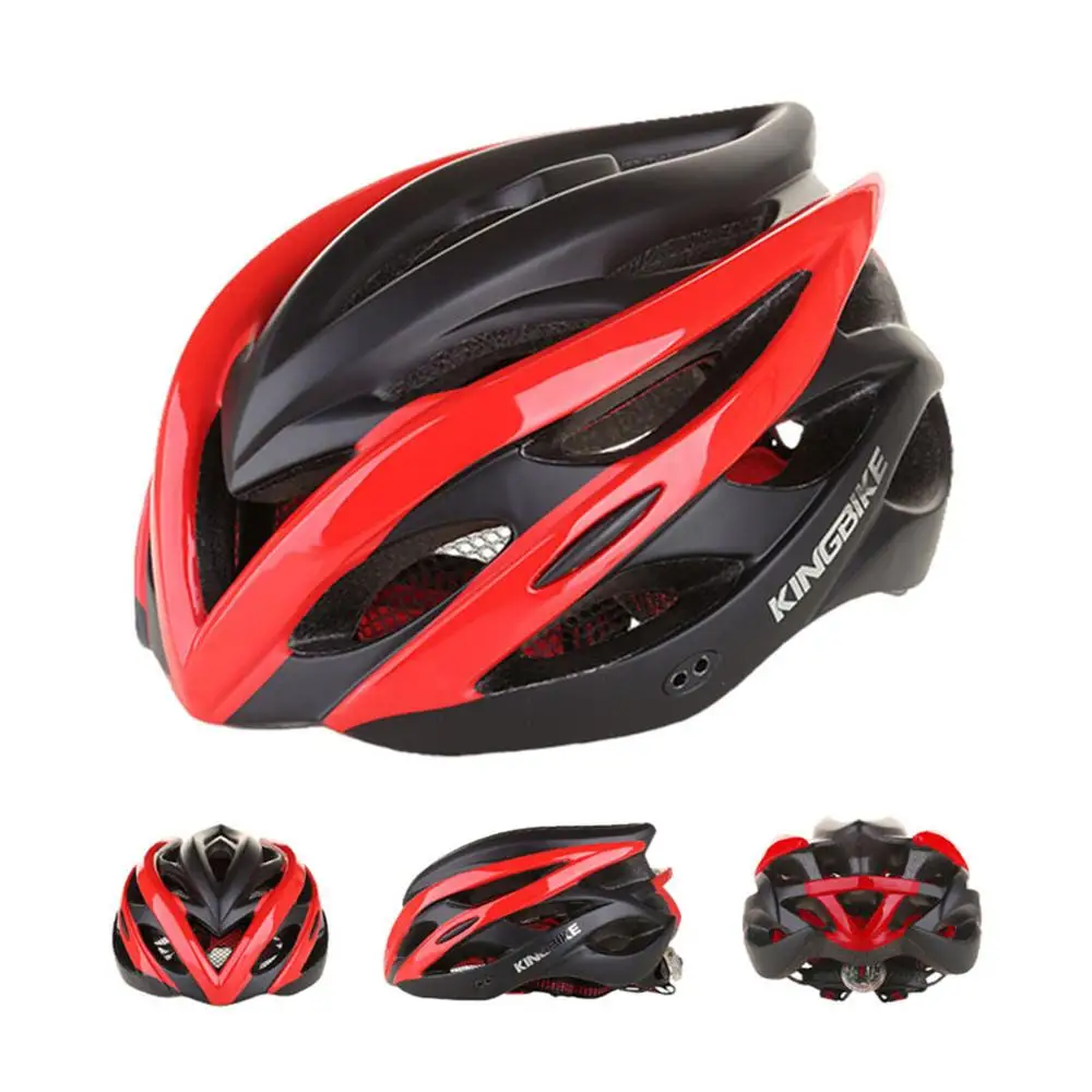 KING BIKE Portable Helmet Backpack Detachable Visor Safety Rear Led Light Cycle Helmets Sun Protection Accessories