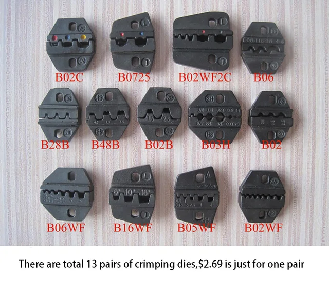 1 pair Crimping die sets jaw,Crimping dies HS,DN,L series crimping tool