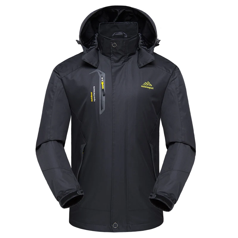 Мужская куртка с капюшоном, осенне-зимняя водонепроницаемая куртка, повседневные ветровки для альпинизма, мужские уличные теплые пальто, модная верхняя одежда
