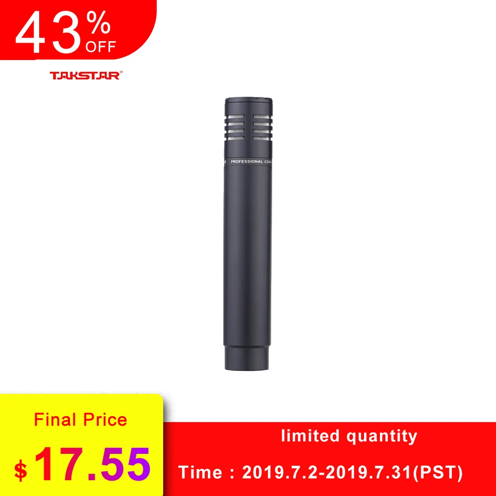 

Takstar PCM-5400 Portable Mic Instrument Condenser Microphone for Cymbals Piano Strings
