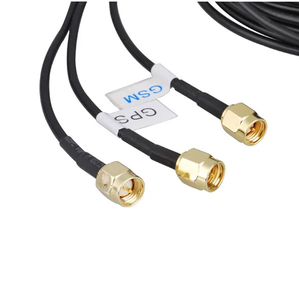 Superbat gps/Wifi/GSM антенна бренд Круглый 3 в 1 комбинированный антенный усилитель SMA штекер разъем 5 м кабель черный
